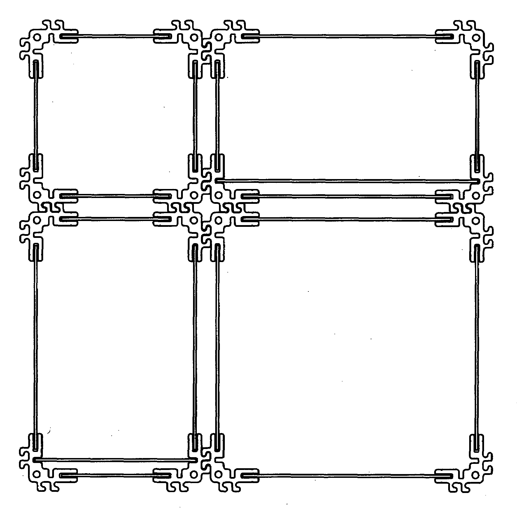 Interlocking structural element for cabinets and enclosures