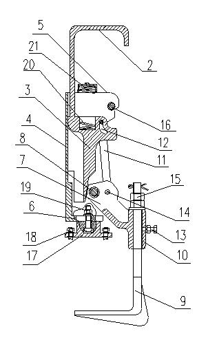 Top cover locking device of open carriage