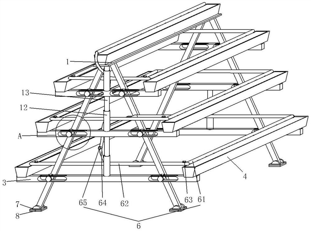 Adjustable A-shaped cultivation support for modern agriculture