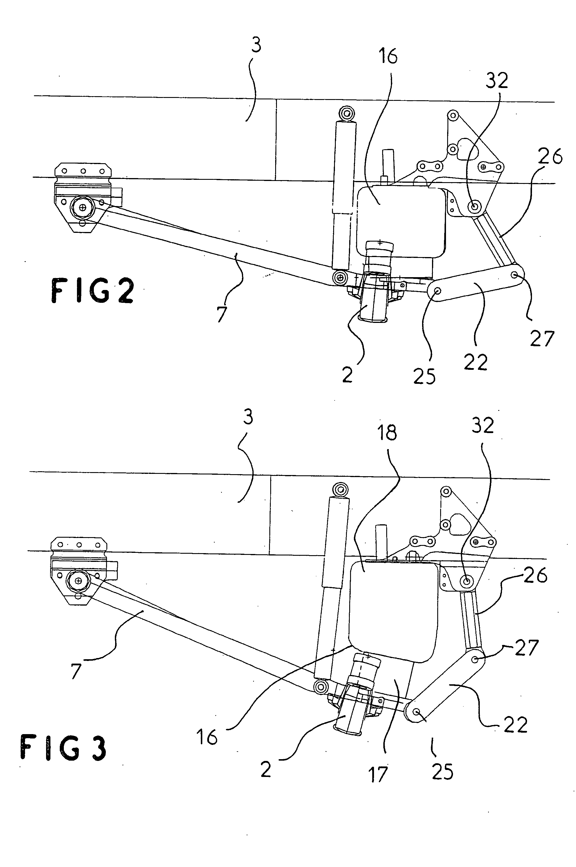 Pneumatic front suspension assembly for industrial vehicle