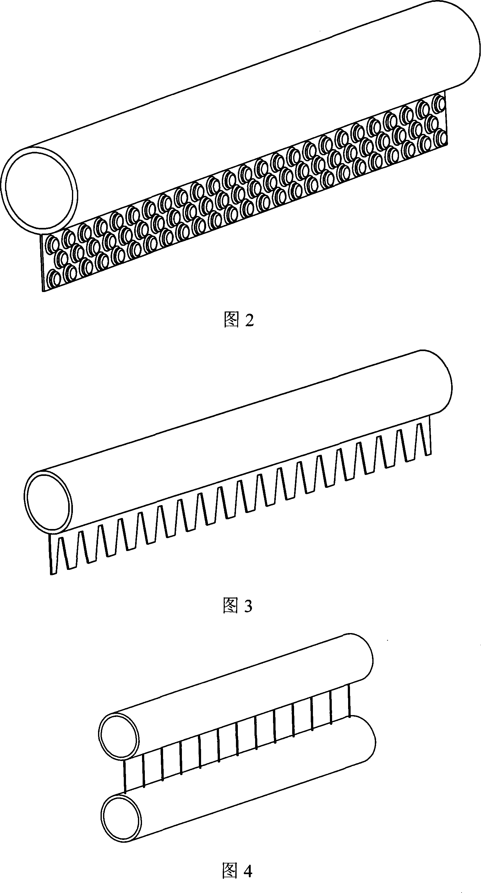 Horizontal tube falling-film evaporator with flow guiding device and secondary liquid-dispensing device