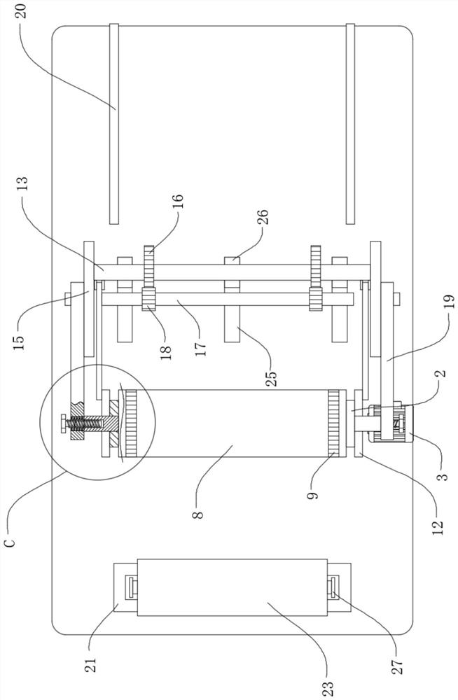 Winding and transporting device for textile fabric