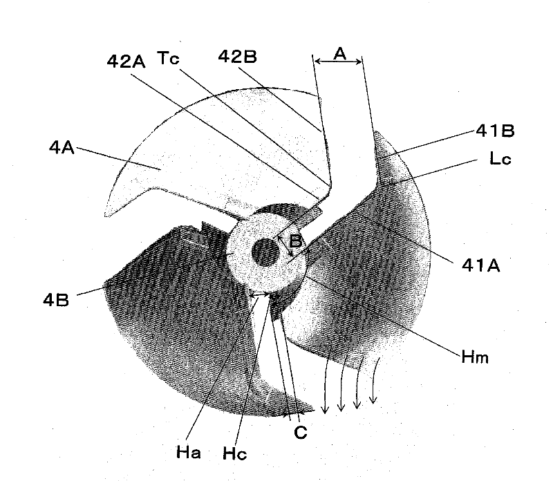 Diagonal flow fan and air conditioner equipped with the diagonal flow fan