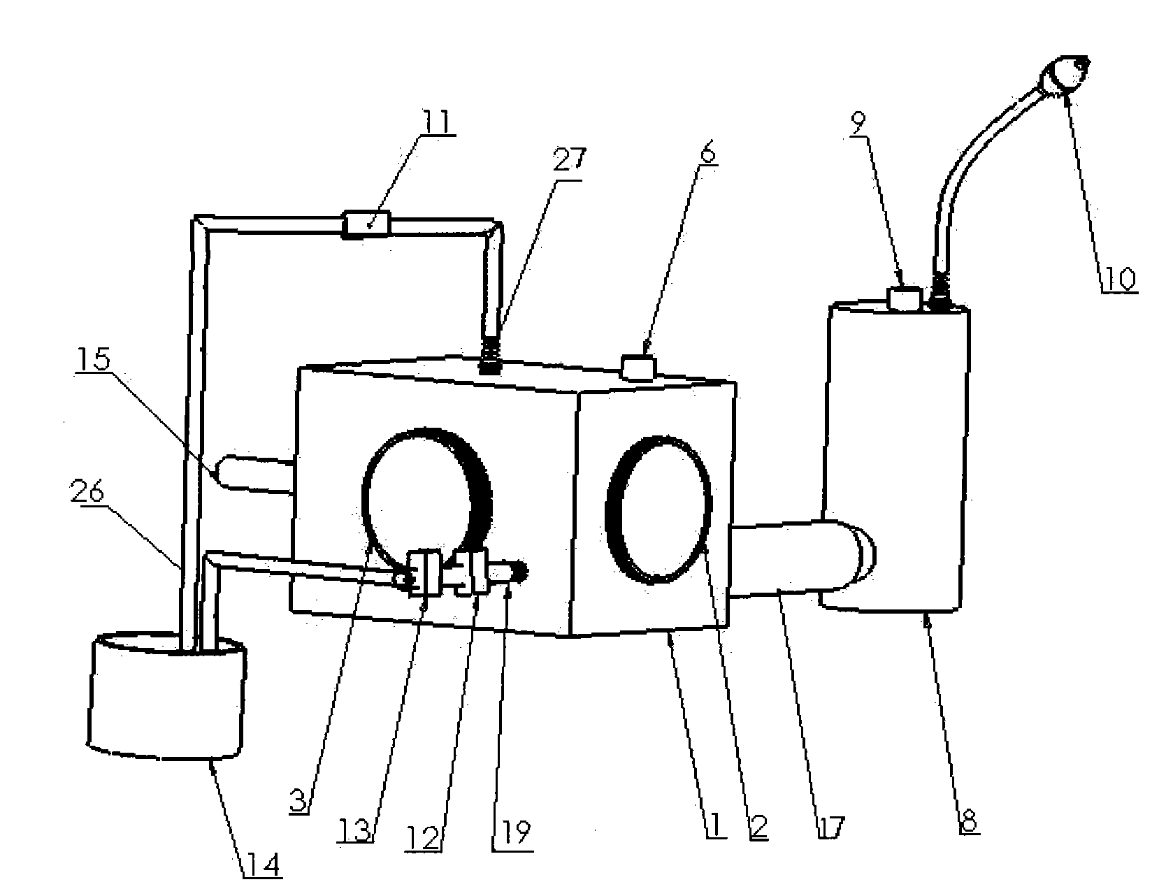 Simulation and analysis device for physiological processes of urine storage and emiction of bladder