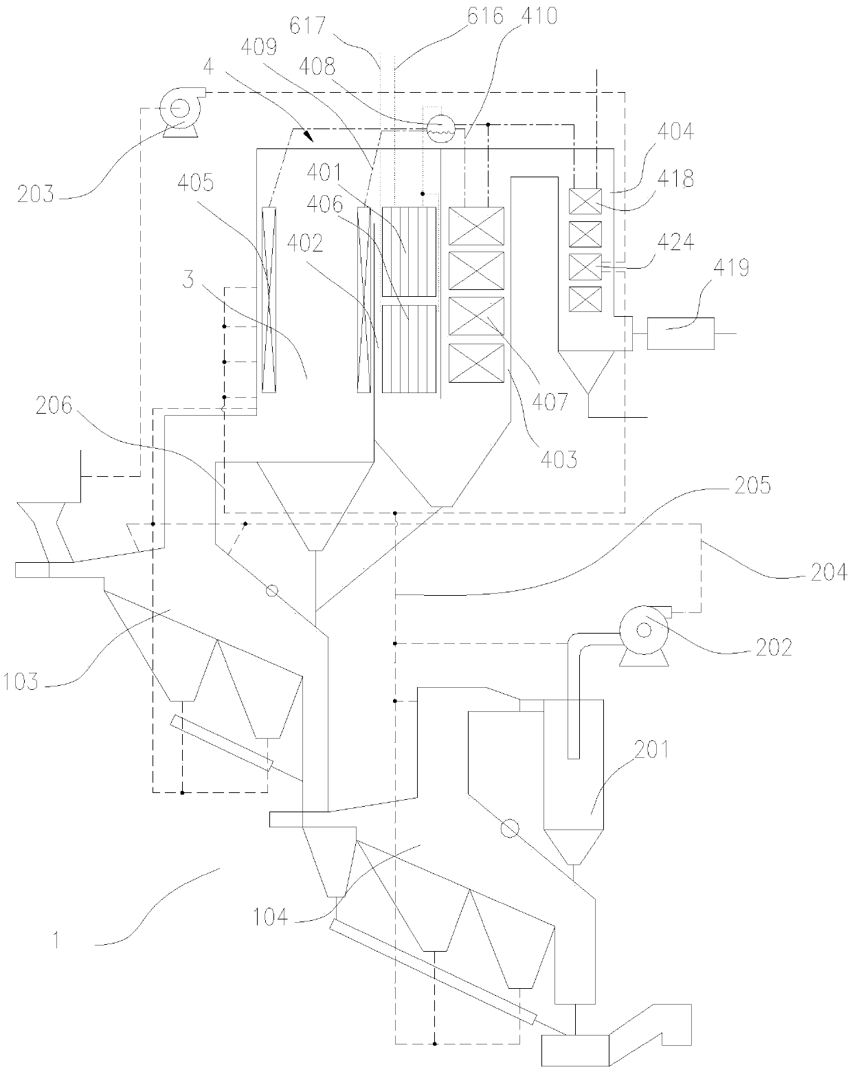 Mechanical grate type waste gasifying incinerator and boiler power generation system thereof