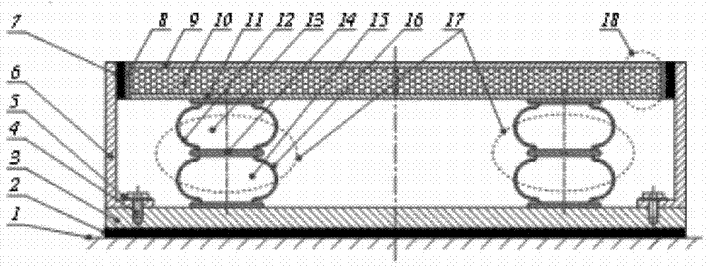 Efficient driven vibration insulation and reduction platform imitating physiological structure of head of woodpecker