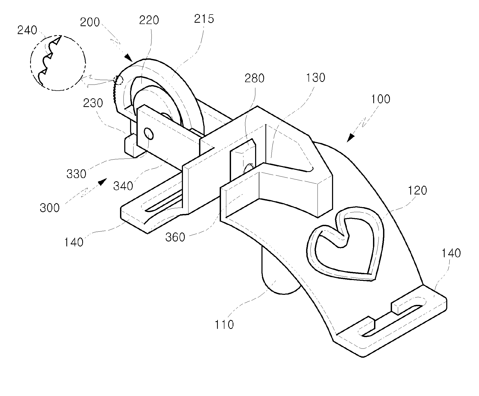 Trachael intubation tube fixing device with suction tube insertion opening