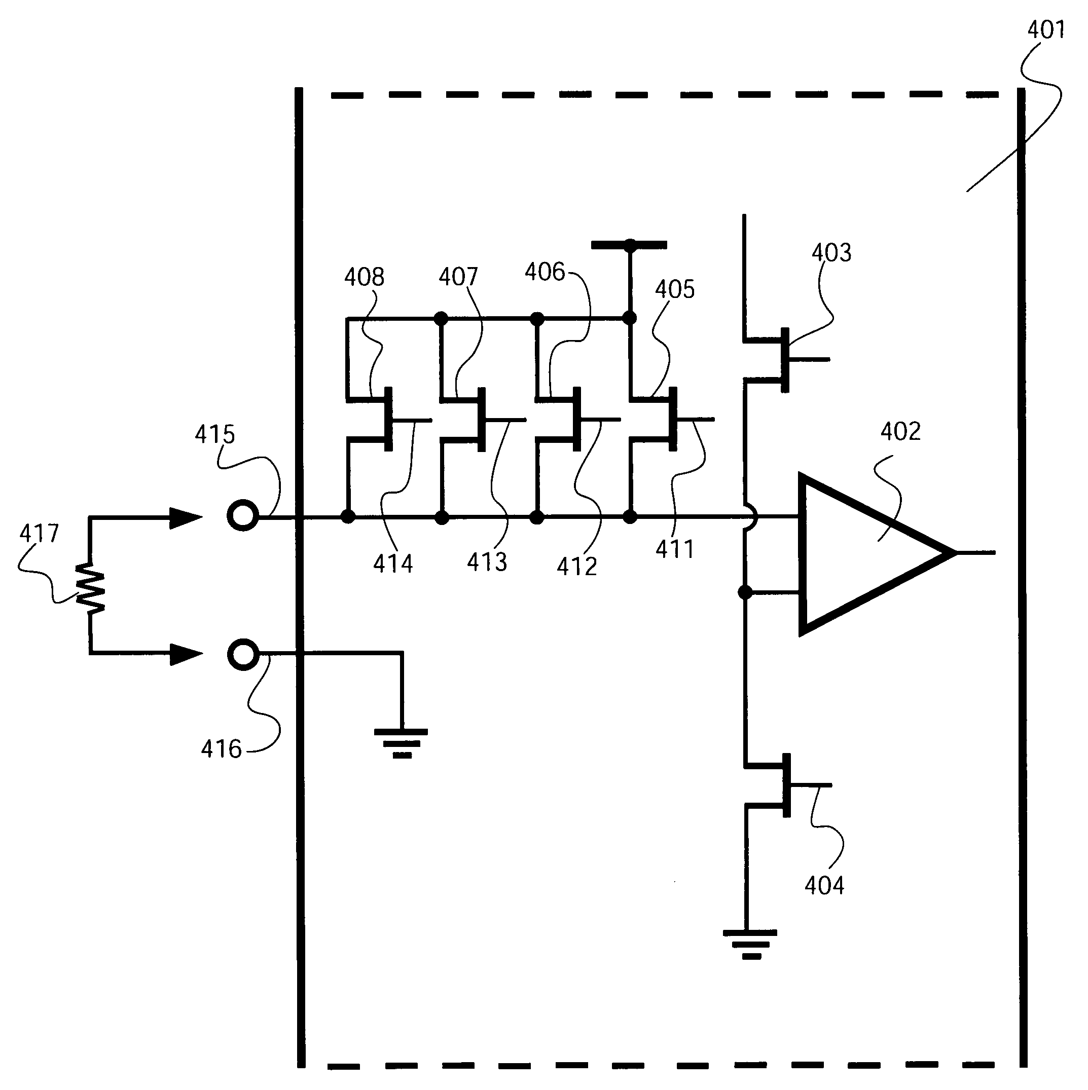 Variable specification functional blocks integrated circuit system suitable for detecting resistor identifications