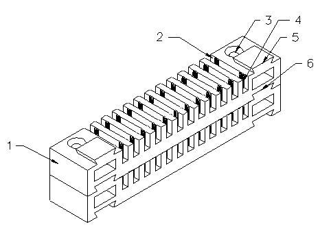 Sliding block type rubber-insulated optical cable fixing device