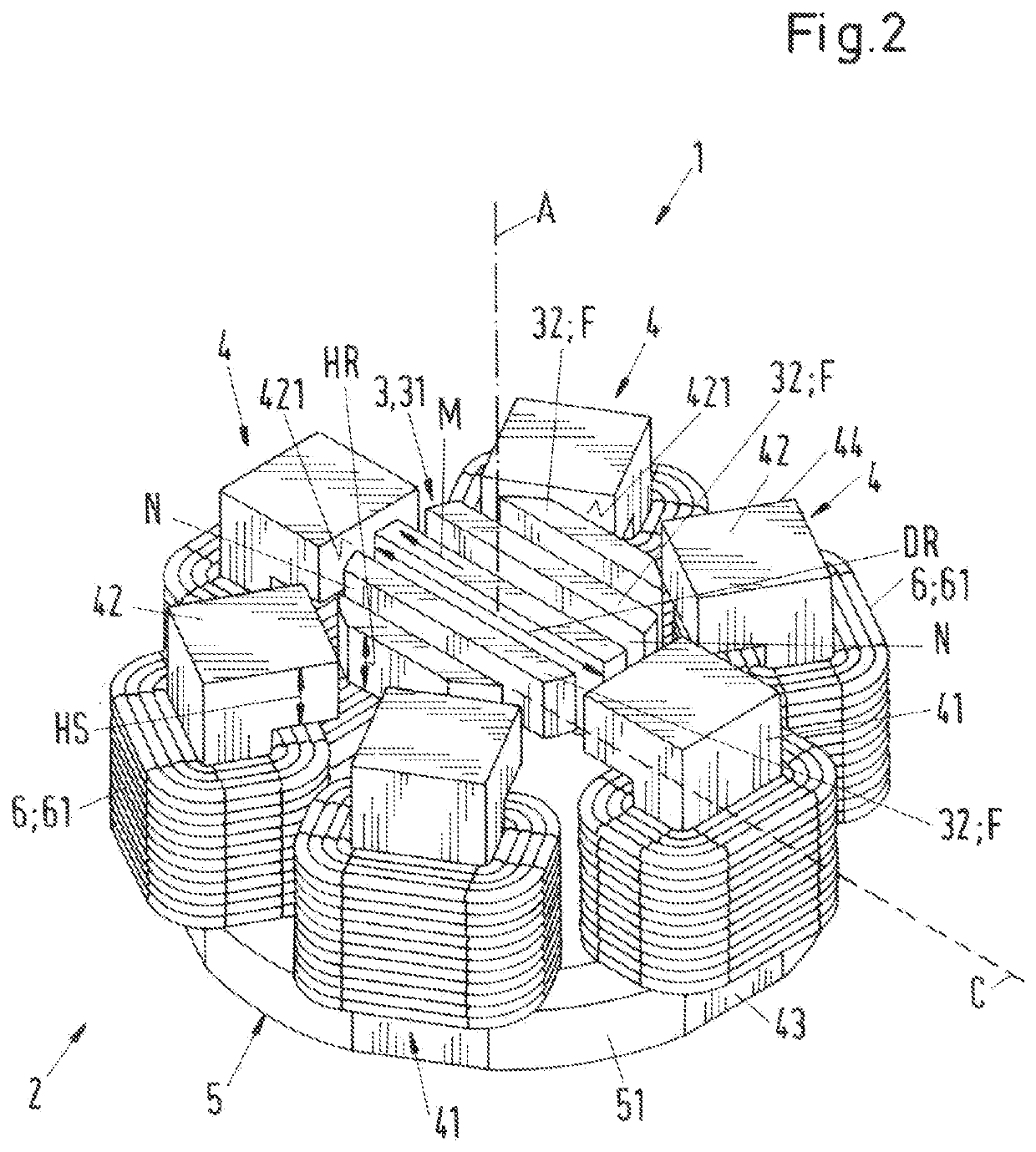 Electromagnetic rotary drive and rotational device