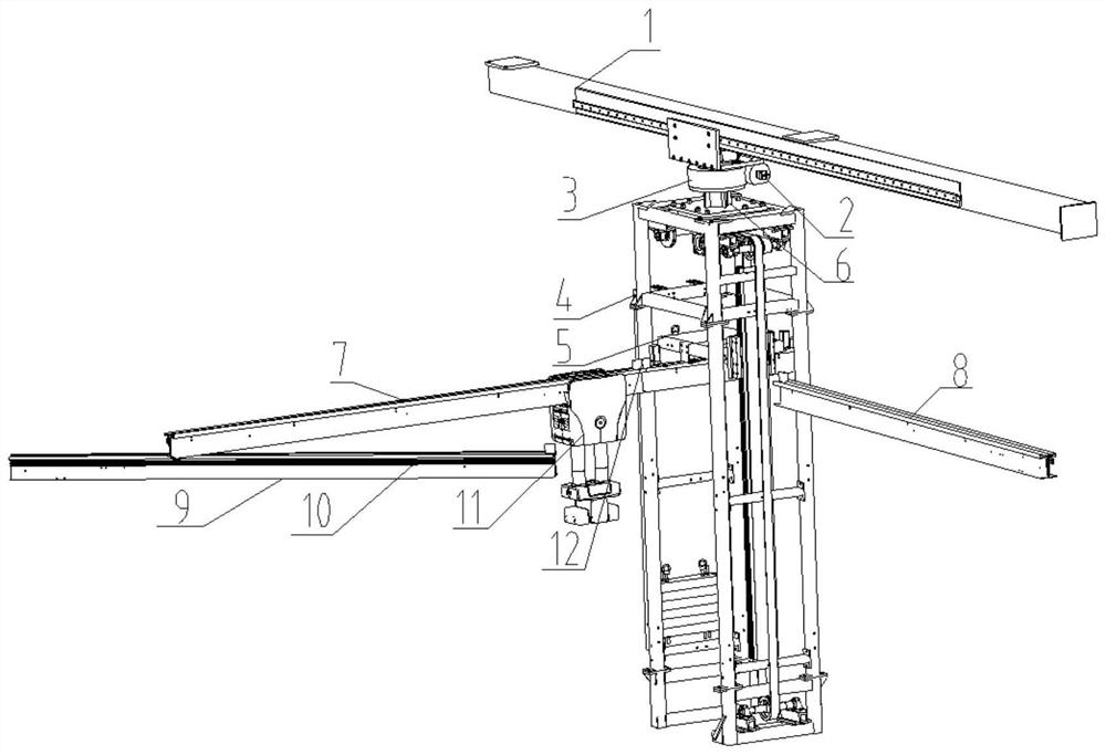 A three-dimensional track-changing track robot system and method