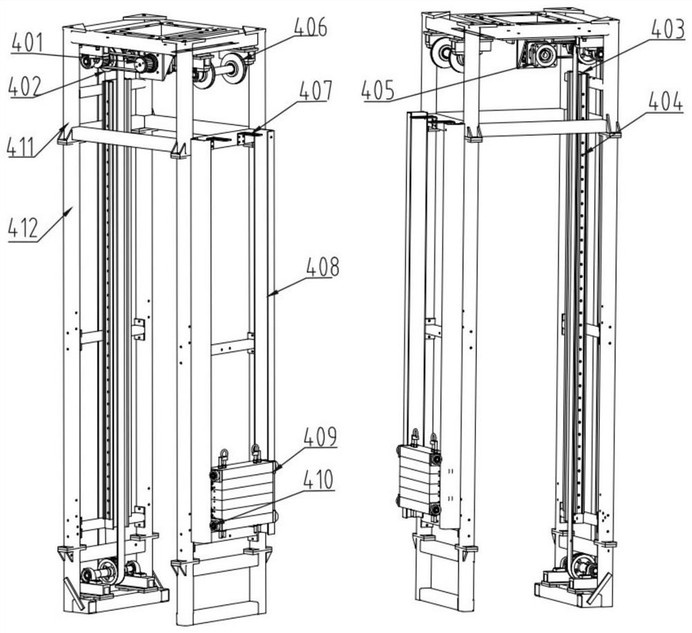 A three-dimensional track-changing track robot system and method