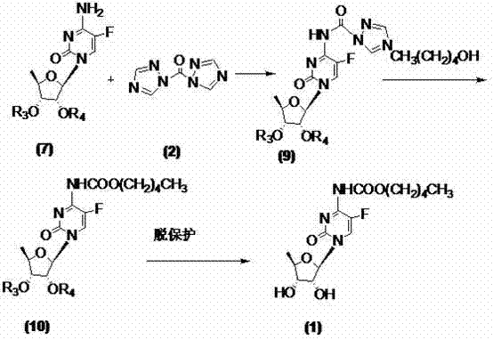 Preparation method of capectabine