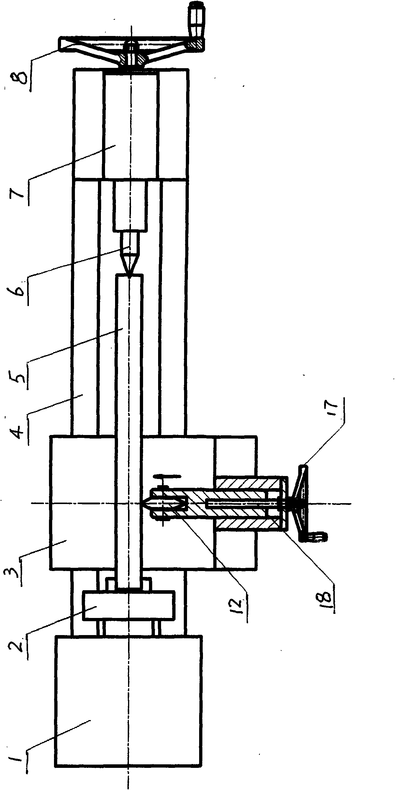 Curve shaft rolling machine