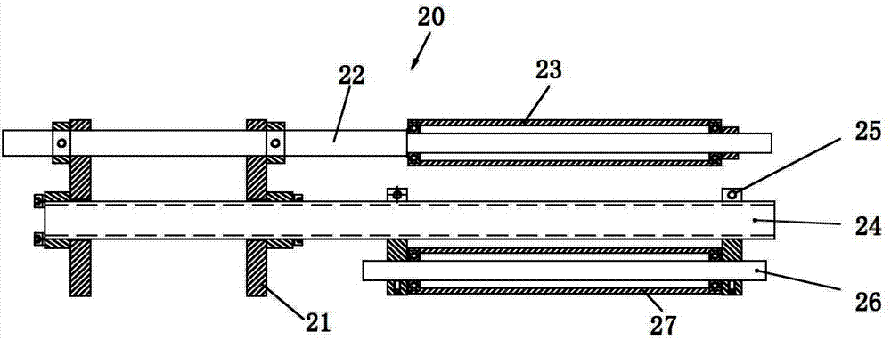 Carbon fiber yarn fiber-stretching mechanism