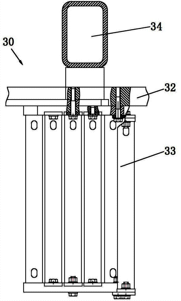 Carbon fiber yarn fiber-stretching mechanism