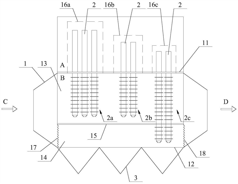 Heat pipe flue gas heat exchanger