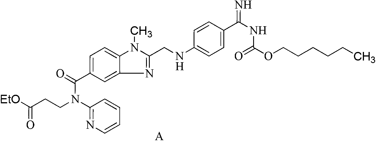 Dabigatran etexilate benzene sulfonate as well as preparation method and application thereof