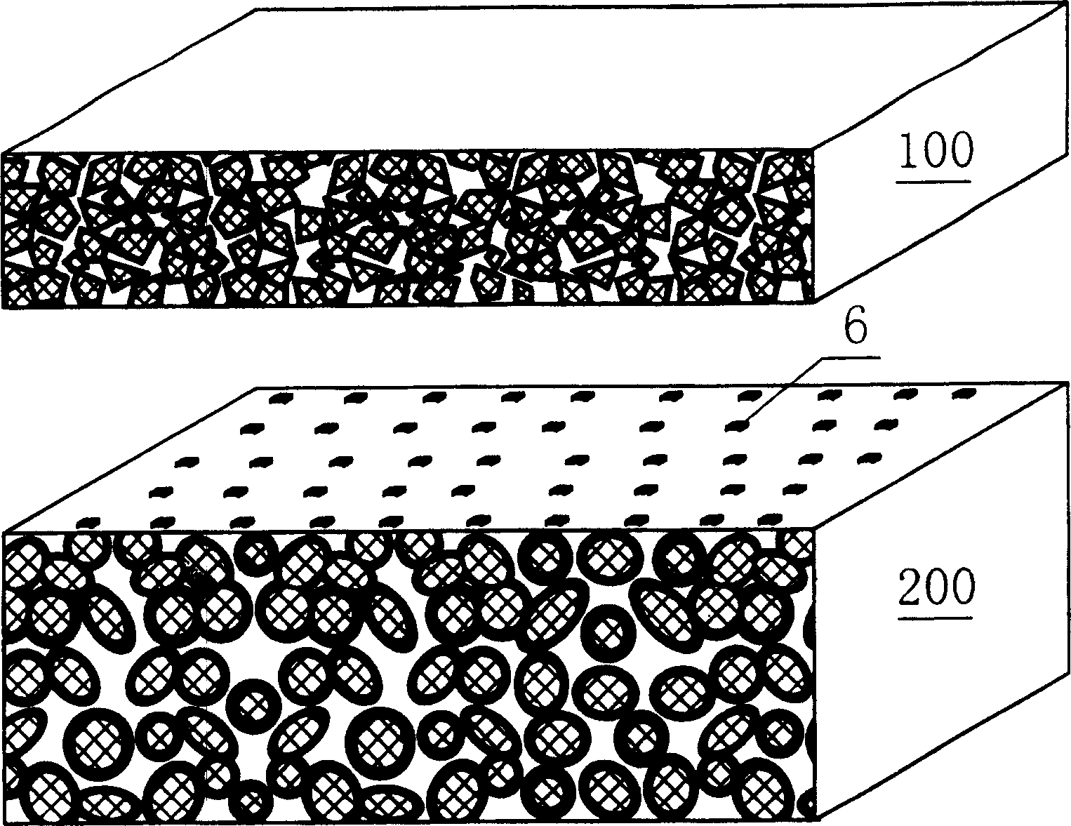 Paving material and paving prefabric member, and their producing method