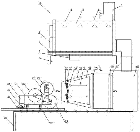 Straw powder glue mixing and paving system