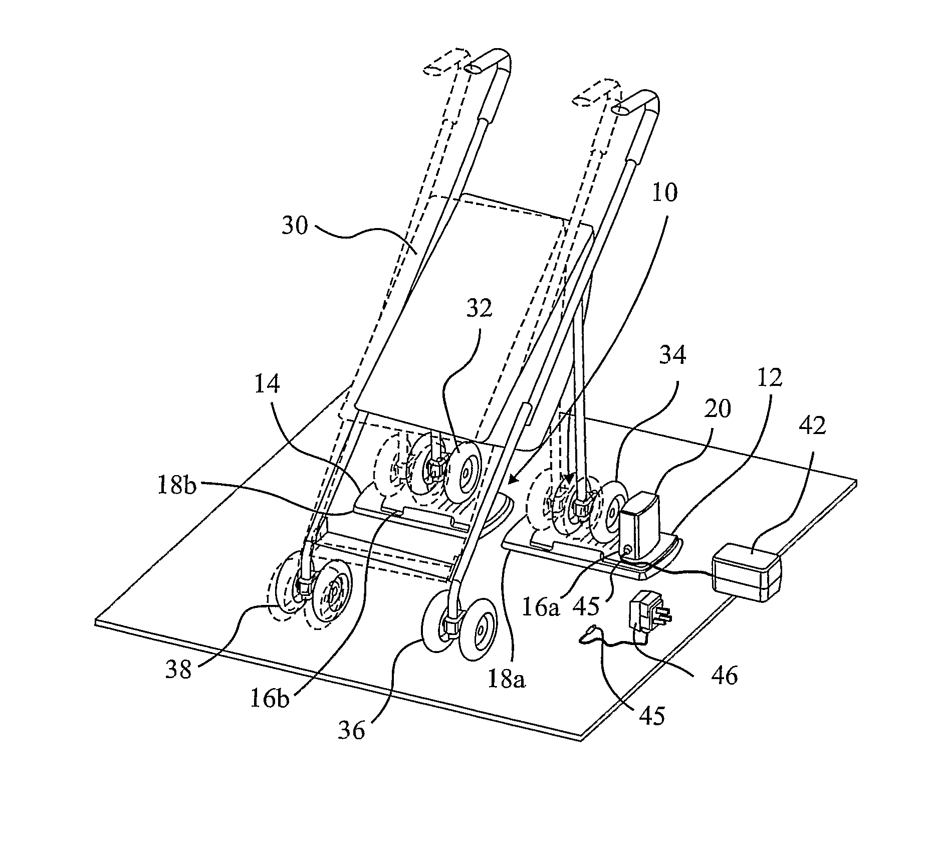 Infant stroller rocking device