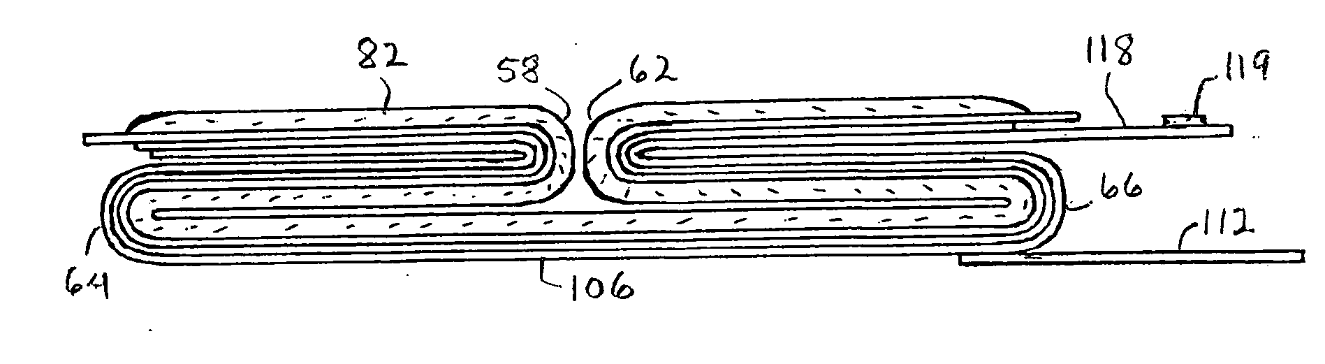 Compact-folded article with wrap layer