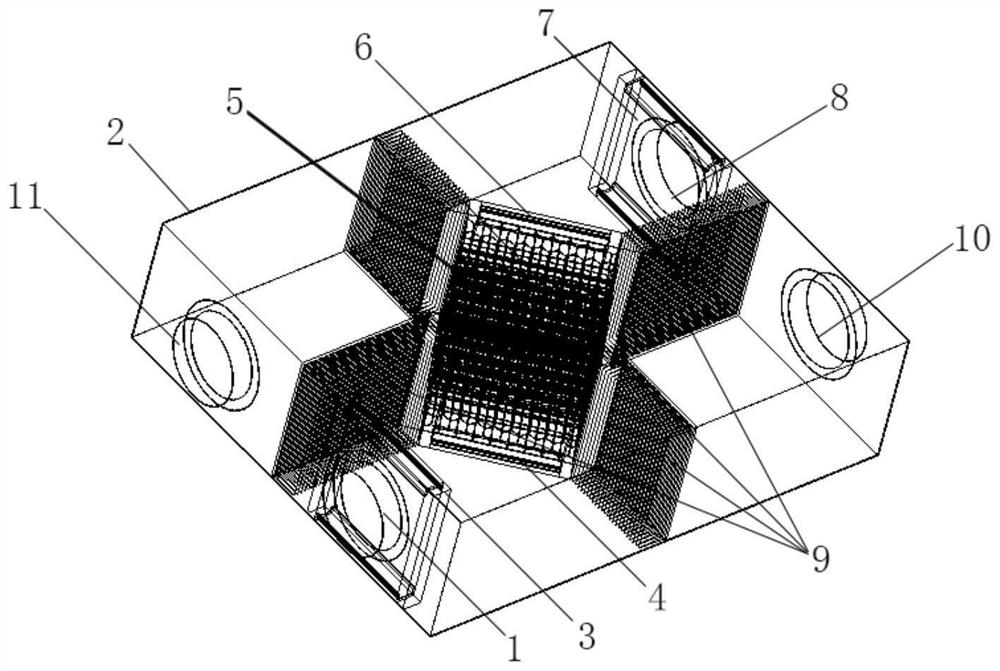 Magnetic control porous media dynamic air purification device and method in a fresh air system