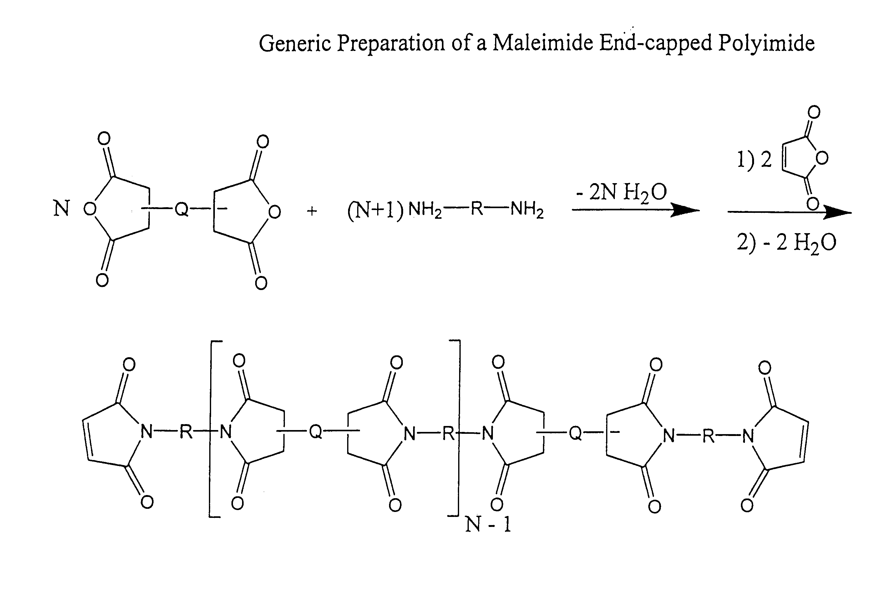 Imide-linked maleimide and polymaleimide compounds