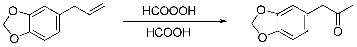 Method for preparing 3,4-methylenedioxophenyl-2-acetone from benzofuranol side product used as raw material