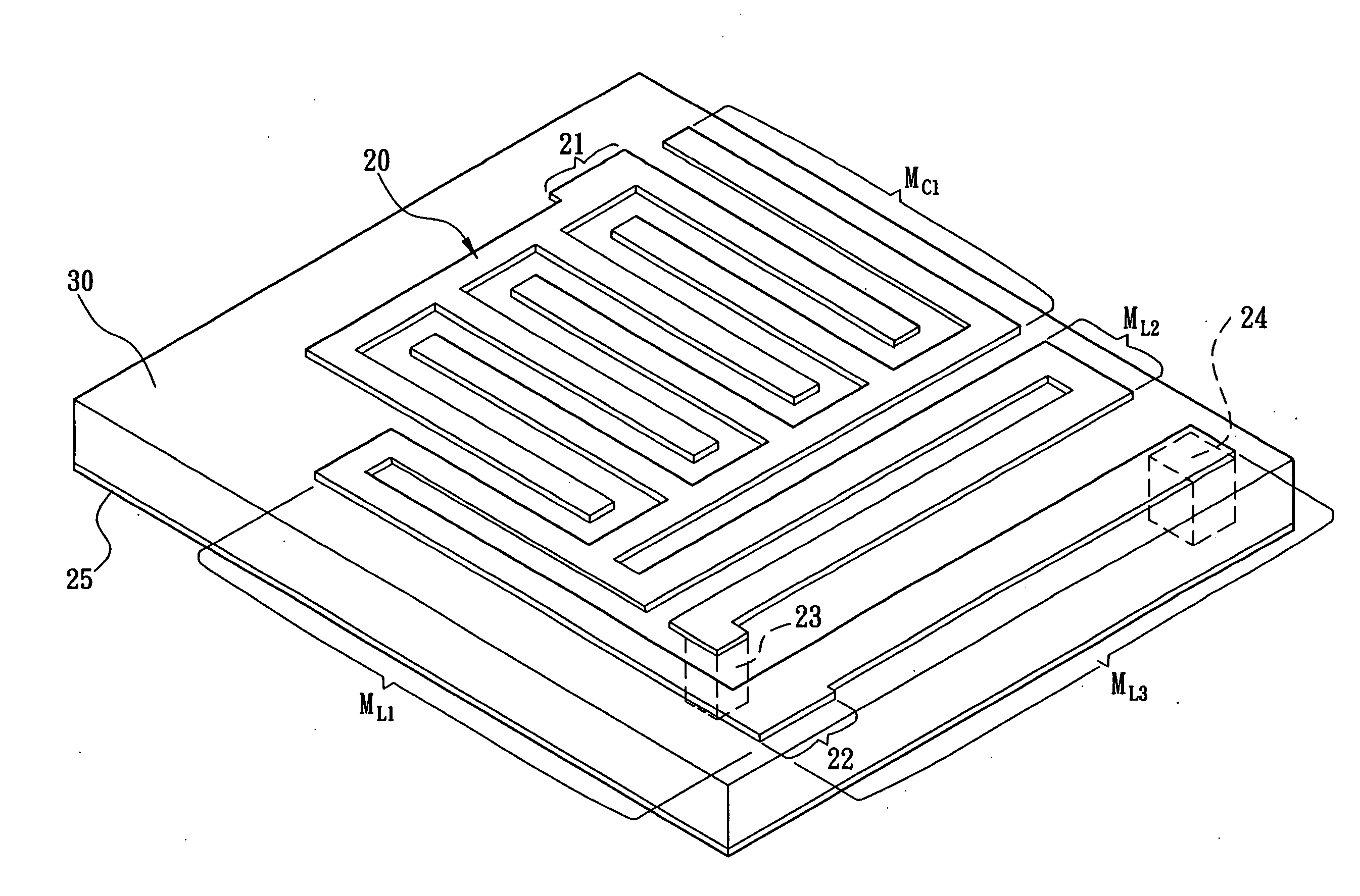 Narrow bandpass filter installed on a circuit board for suppressing a high-frequency harmonic wave