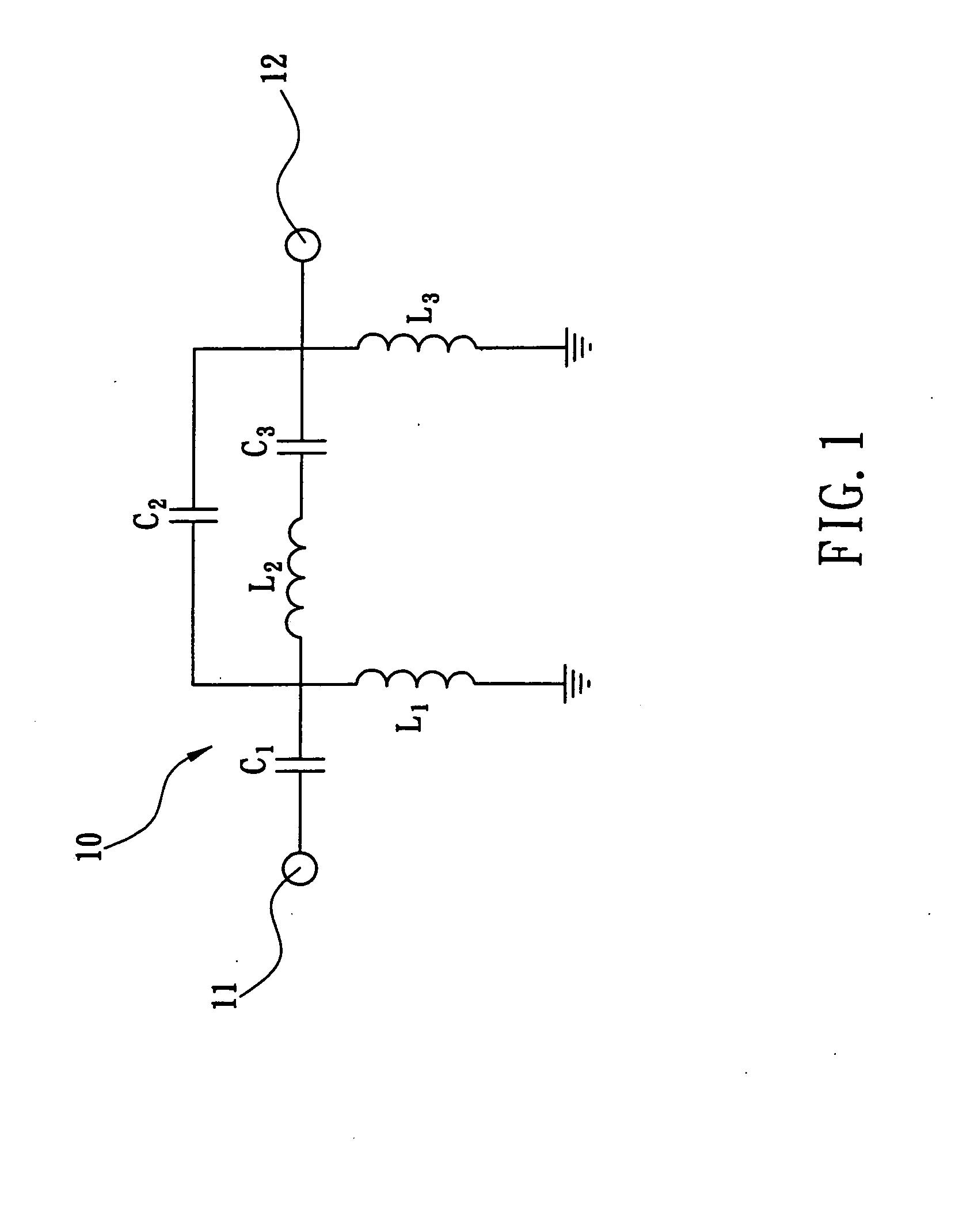 Narrow bandpass filter installed on a circuit board for suppressing a high-frequency harmonic wave