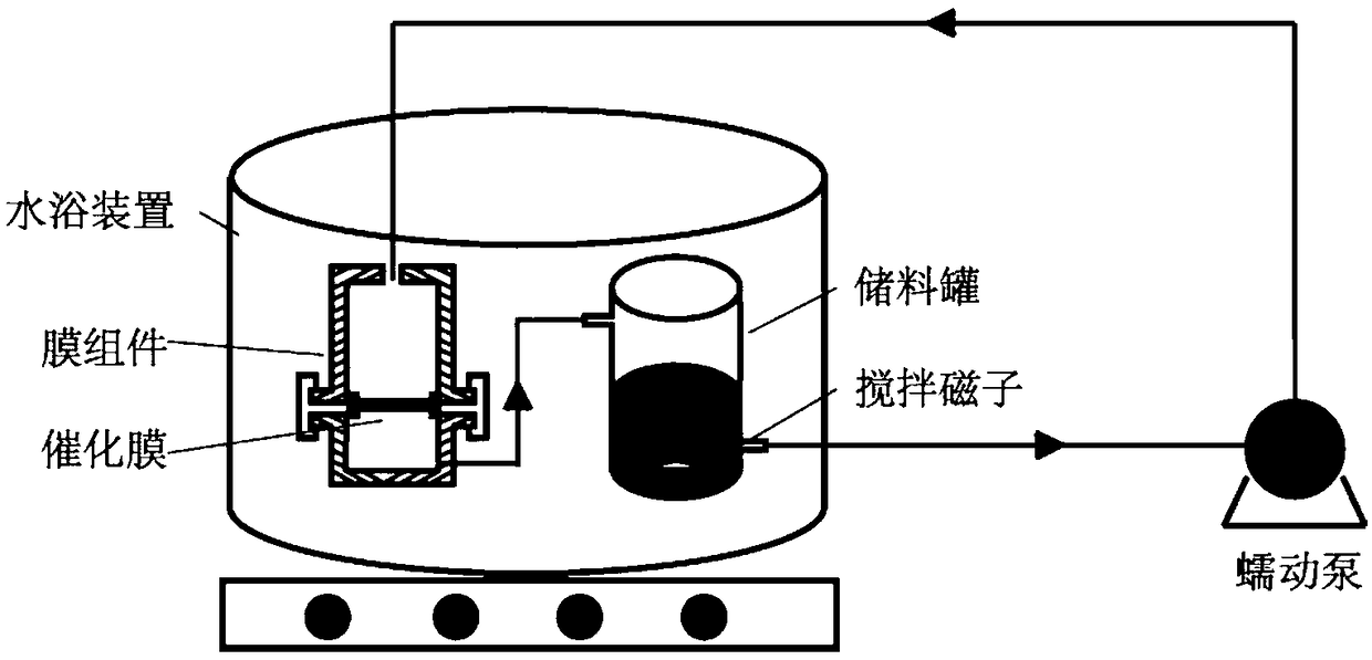 Preparation method of supported catalyst for circulating type catalytic reaction