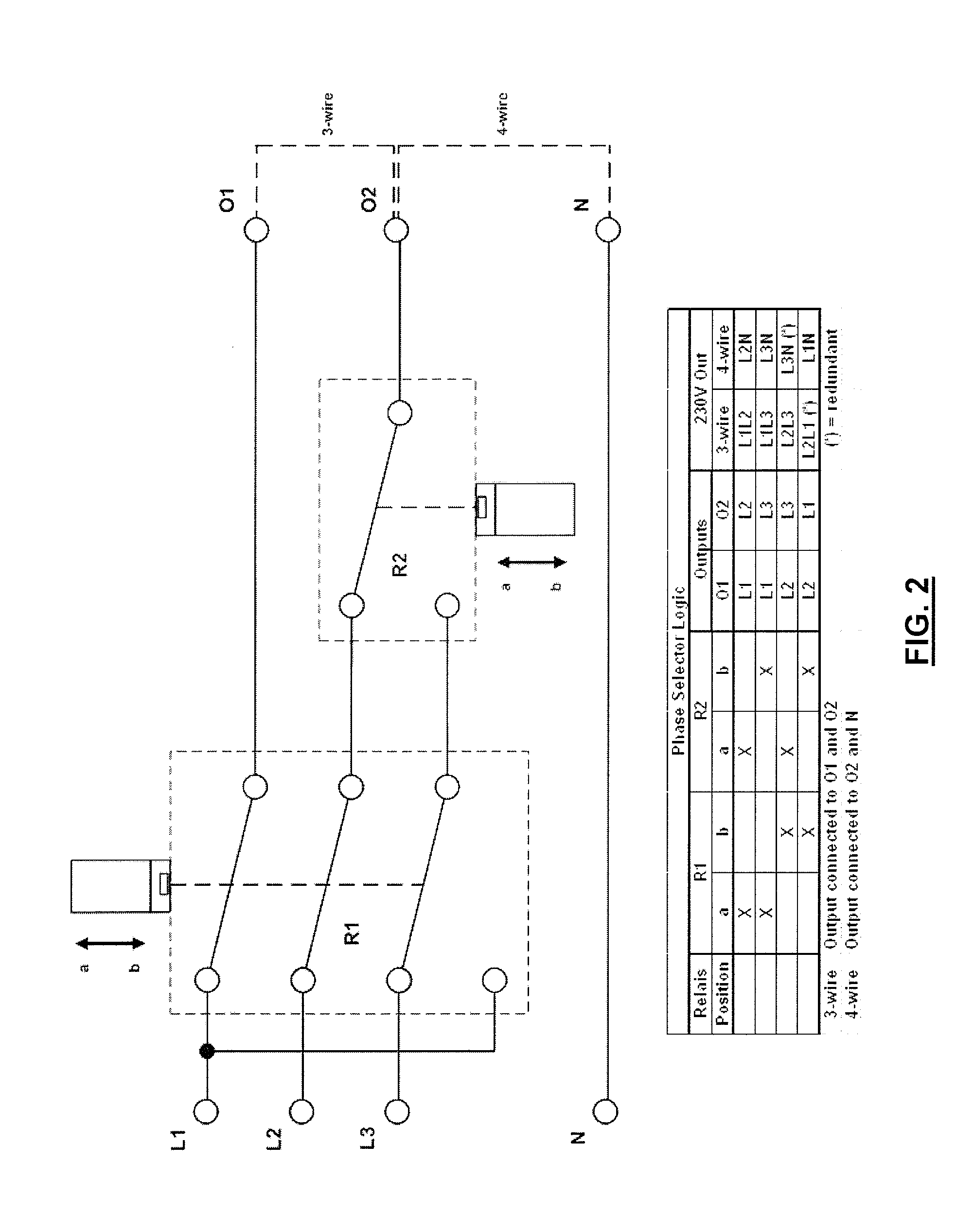 Smart metering device with phase selector