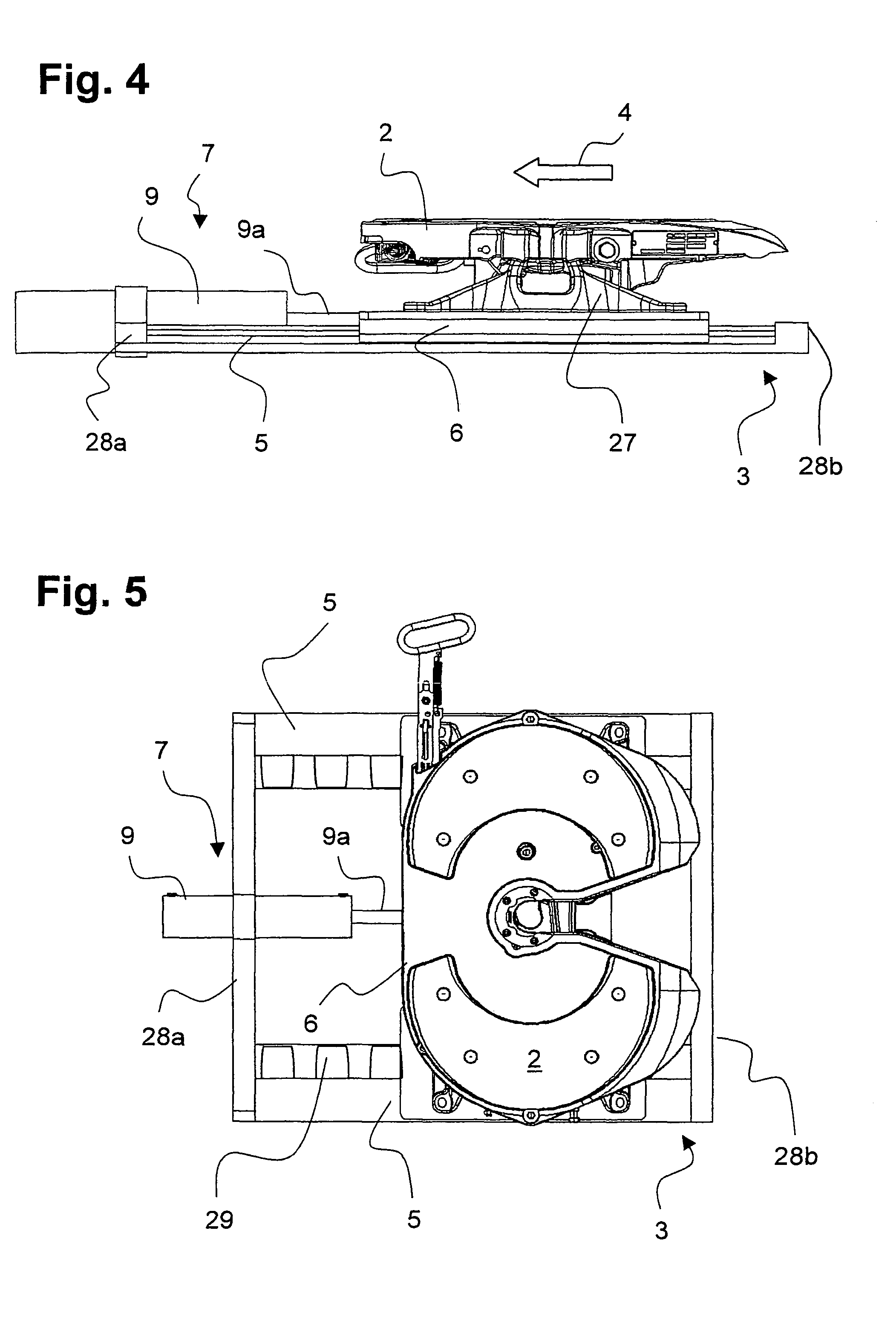 Slider with hydraulic cylinder