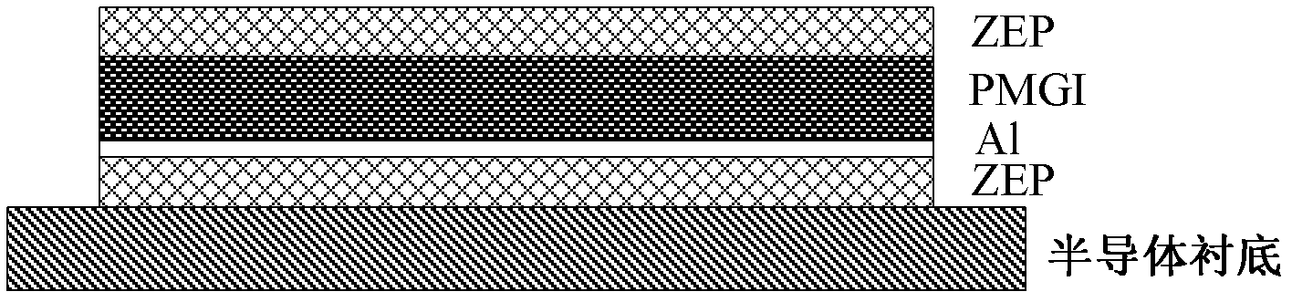 Method for manufacturing T-shaped gate by adopting single electron beam exposure