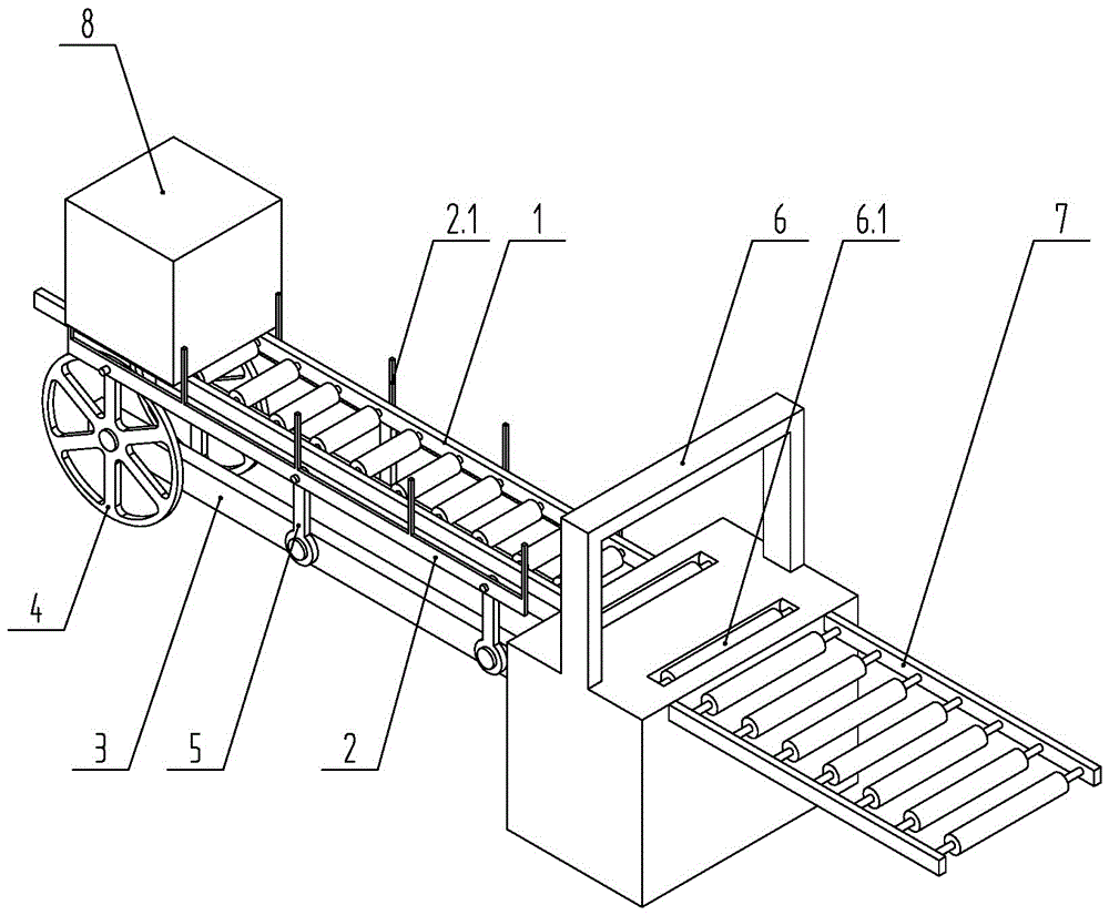 Automatic continuous double-strip packing and conveying system