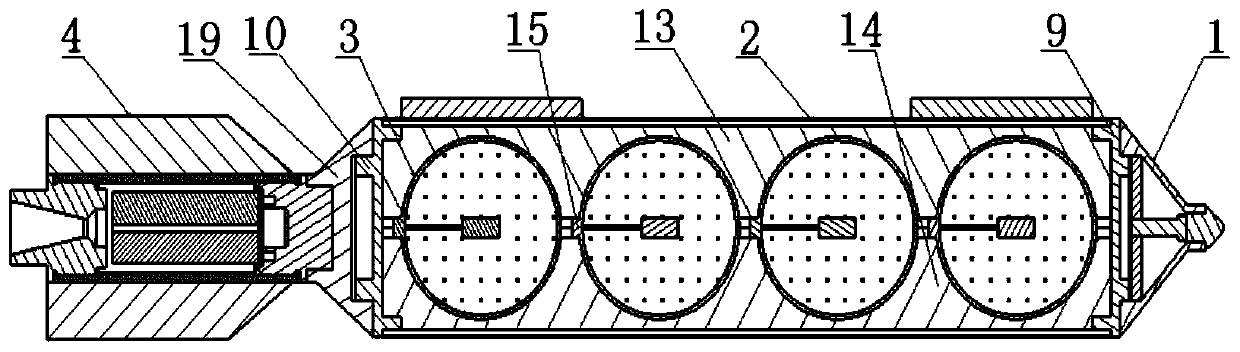 Main-sub type airborne fire extinguishing bomb