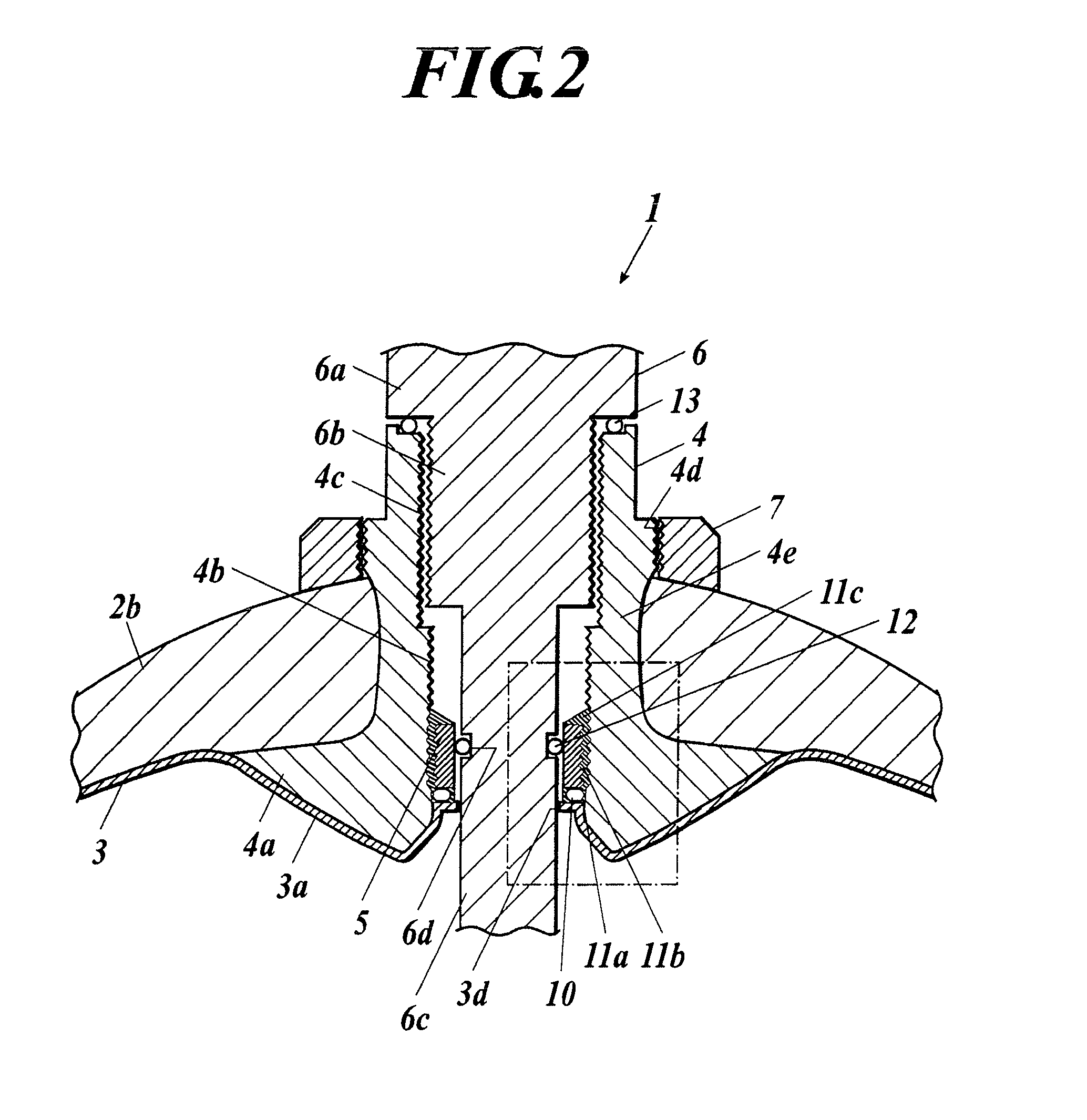 Pressure resistant container with sealed mouth entrance