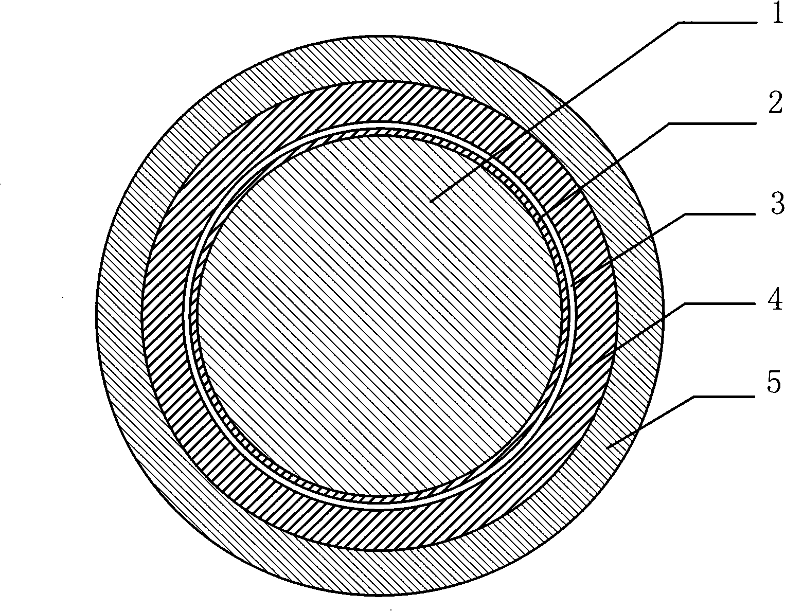 Copper coated aluminum uni-core flame-retardant refractory flexible electric cable with double sheath and manufacturing method thereof