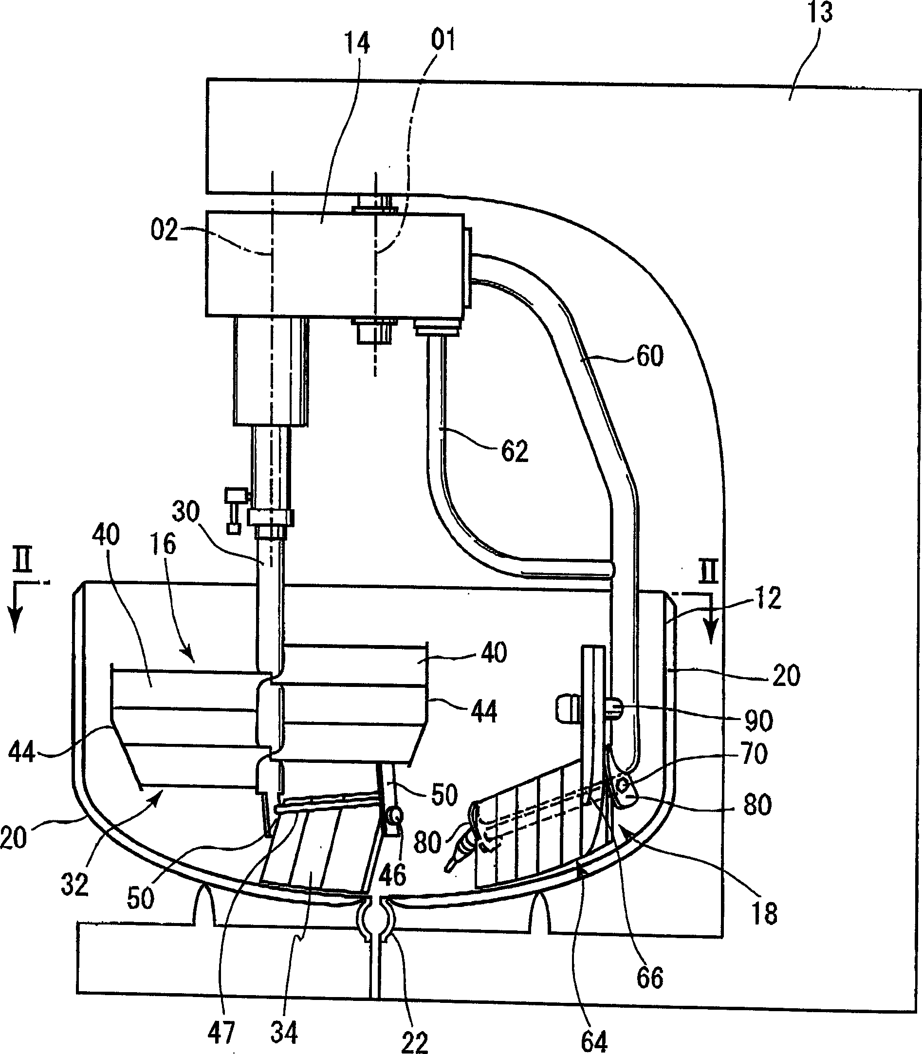 Stirring type cooking device