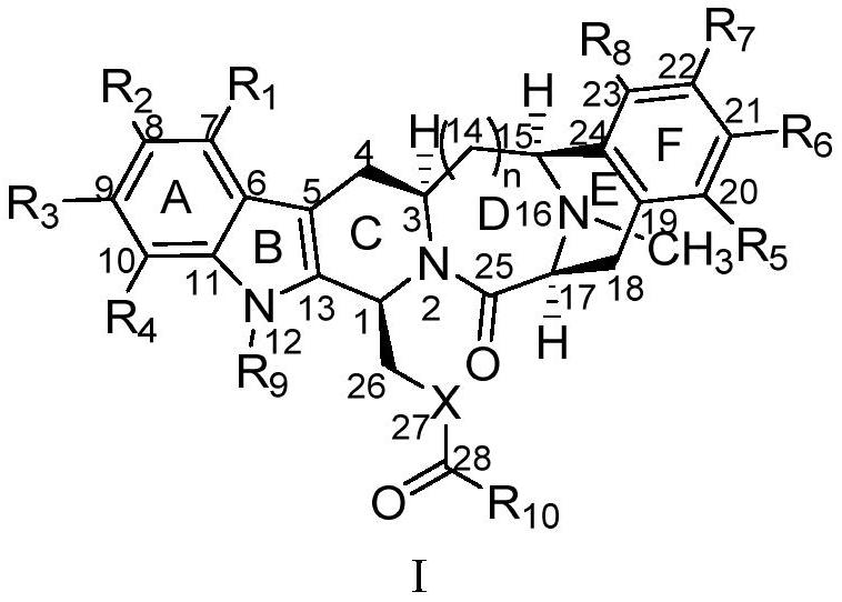 Preparation and application of medium-ring-containing tetrahydrocarboline-tetrahydroisoquinoline compound