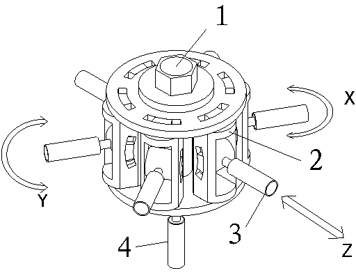 Error adjustable centering node for space grid structure