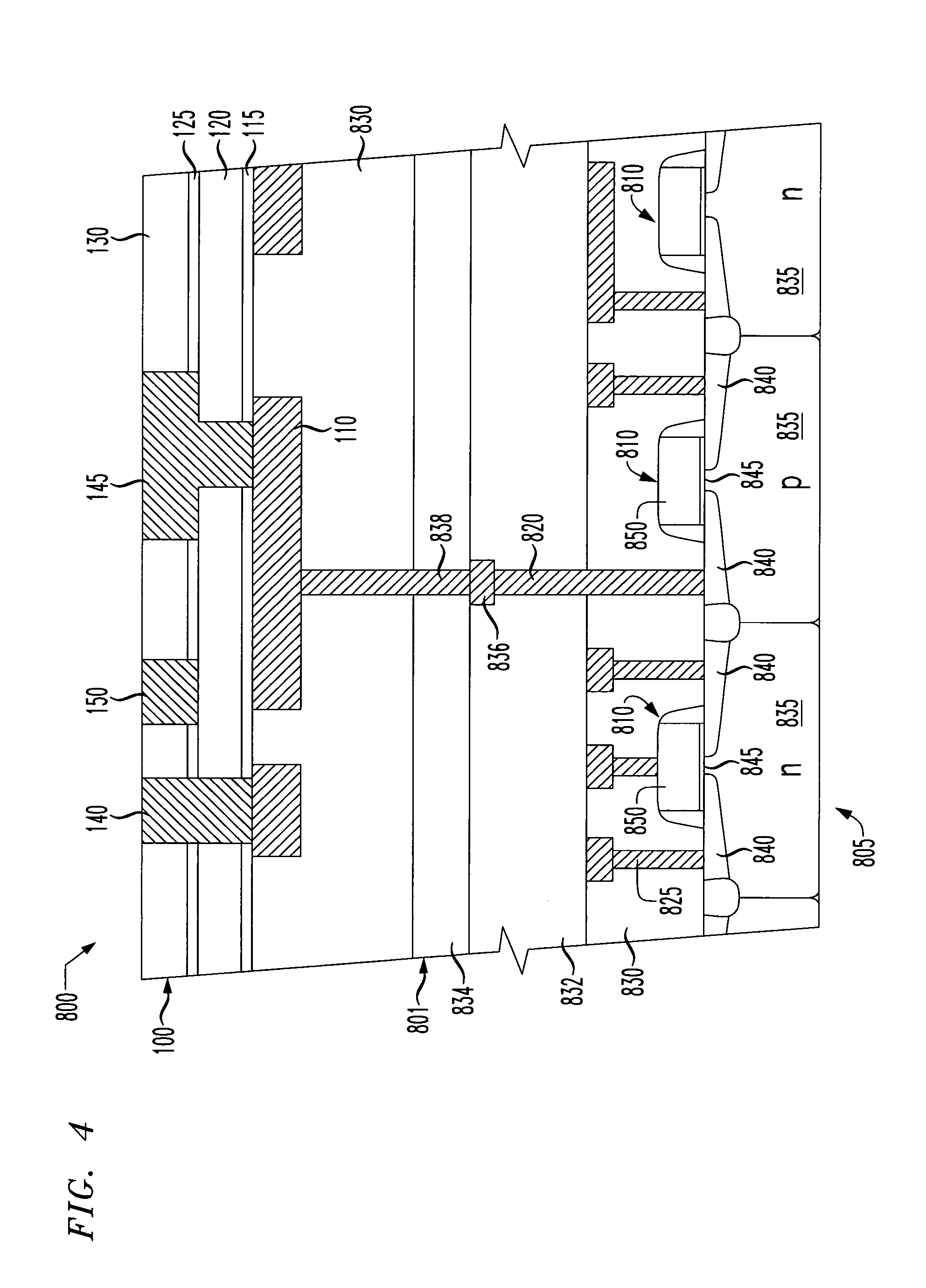 Dual damascene process with no passing metal features