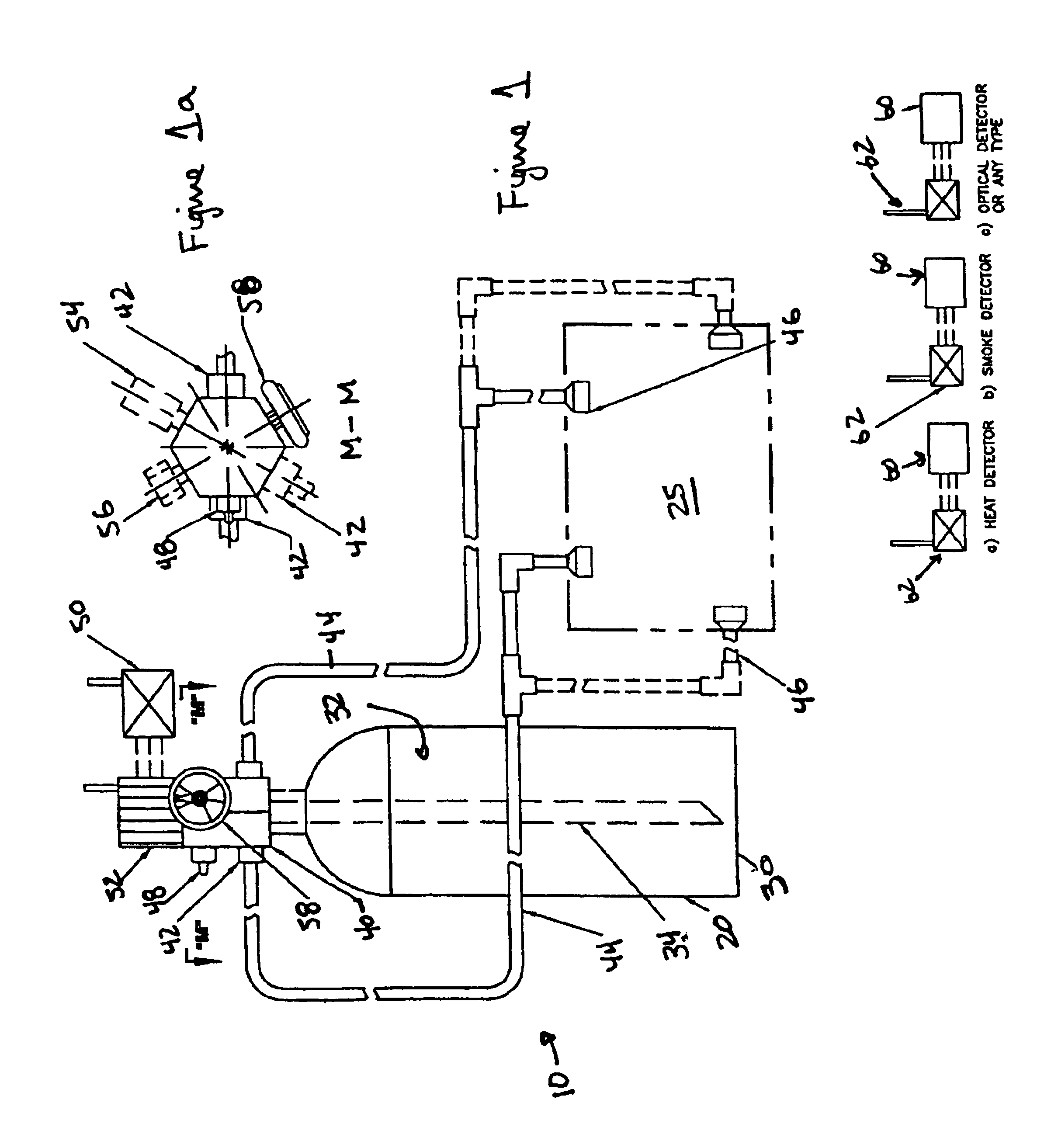 Cordless/wireless automatic detection and suppression system