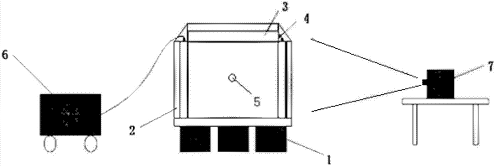 Visual splitting grouting diffusion process simulation test device and using method