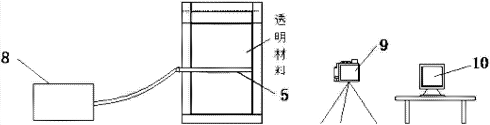 Visual splitting grouting diffusion process simulation test device and using method