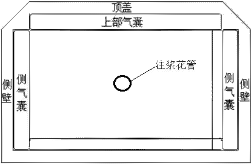 Visual splitting grouting diffusion process simulation test device and using method