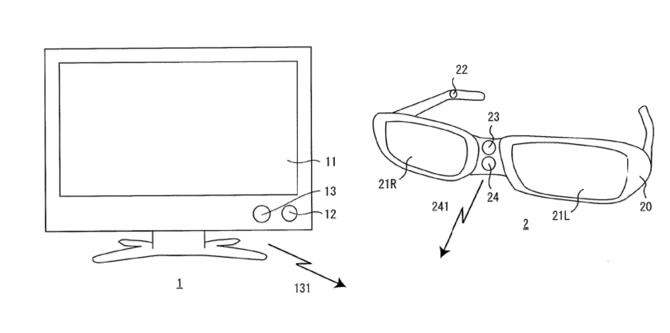 Image display device, vision aid and stereo image display system using the same