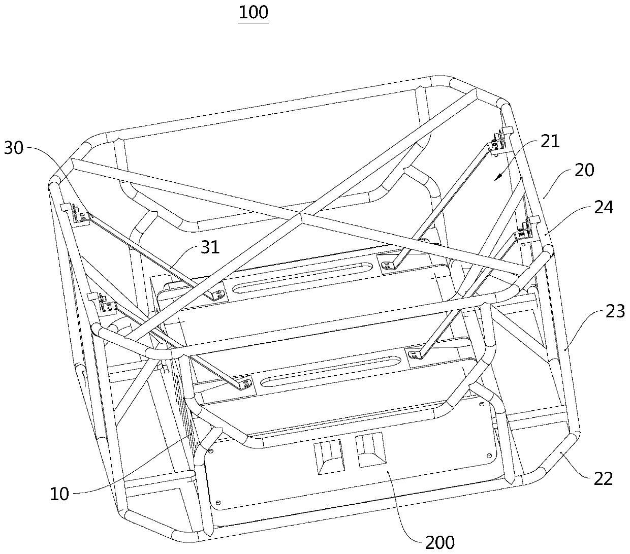 Power battery mounting structure and vehicle