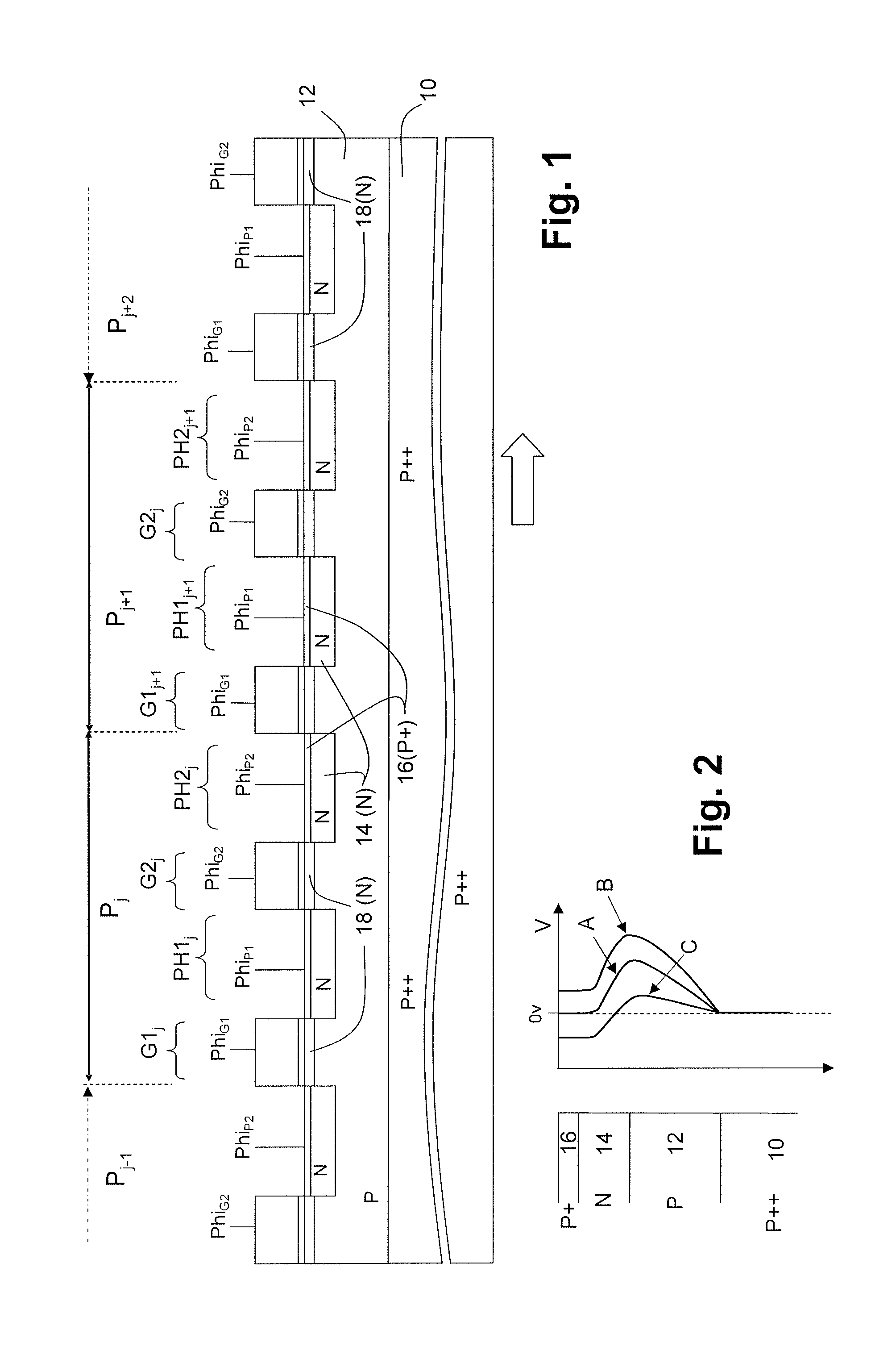 Multilinear image sensor with charge integration